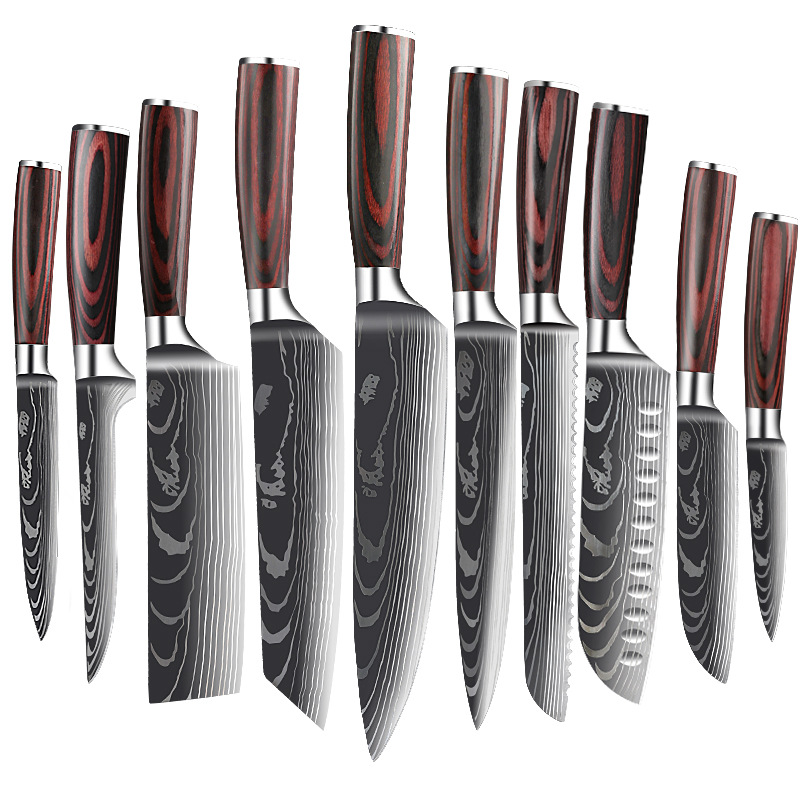 Yangjiangmu ARTISAN Taiwei Special Set 6-Piece 8-Piece Set Knife Chef Knife Chef Knife Kitchen Knife Cooking