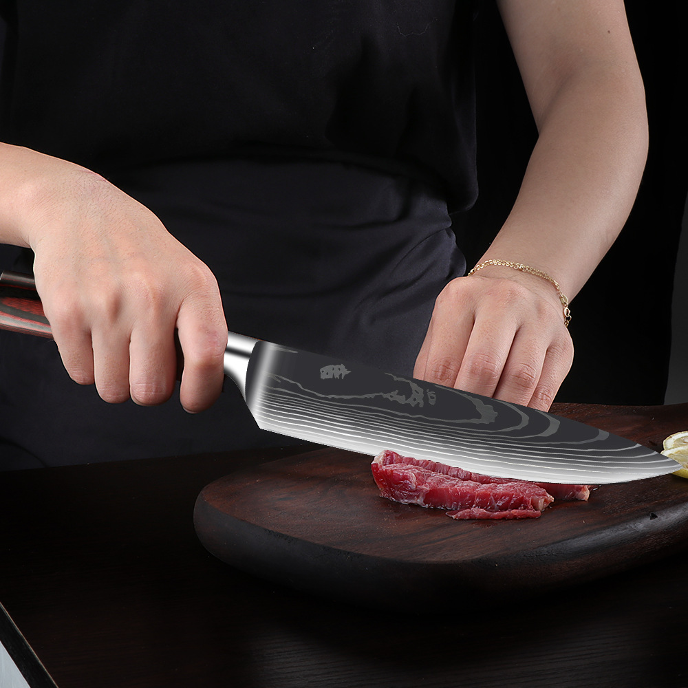 Yangjiangmu ARTISAN Taiwei Special Set 6-Piece 8-Piece Set Knife Chef Knife Chef Knife Kitchen Knife Cooking