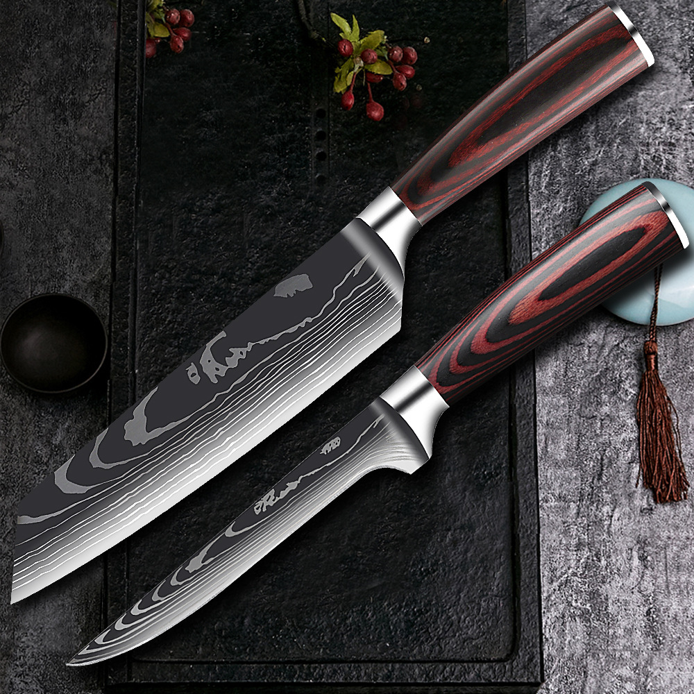 Yangjiangmu ARTISAN Taiwei Special Set 6-Piece 8-Piece Set Knife Chef Knife Chef Knife Kitchen Knife Cooking