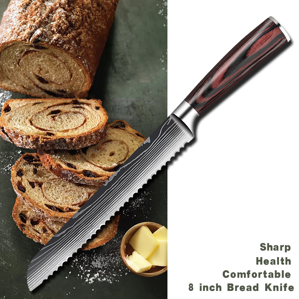 Yangjiangmu ARTISAN Taiwei Special Set 6-Piece 8-Piece Set Knife Chef Knife Chef Knife Kitchen Knife Cooking