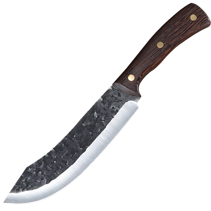 Knife Chicken Wings Wooden Handle Meat Cutting Kitchen Knife Chef Knife Stainless Steel Pig Sheep Meat Cutting Knife