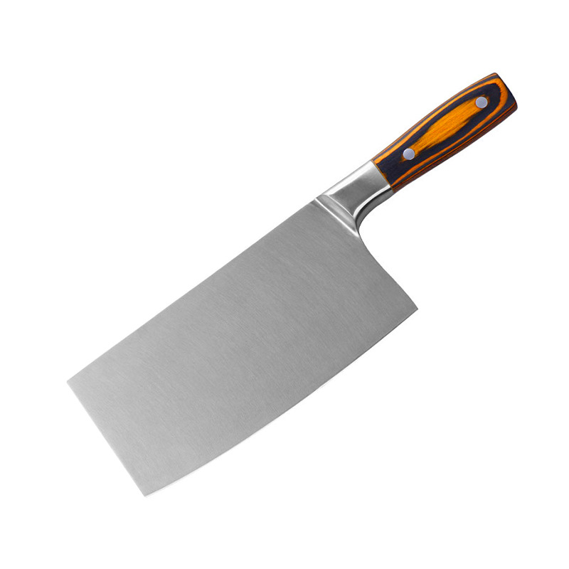 Steel Kitchen Knife MultiFunctional Meat Cutting Slicing Knife HandPolished Steel Head Color Wood Handle Kitchen Knife