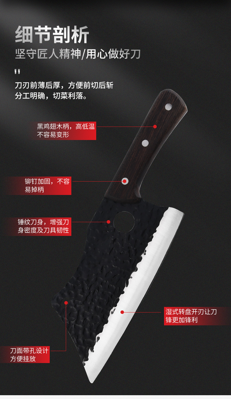 Stainless Steel Forging Fish Slicer Kitchen Chopper Knife Replaceable Blade Knife Household Kitchen Knife Kitchen Knives