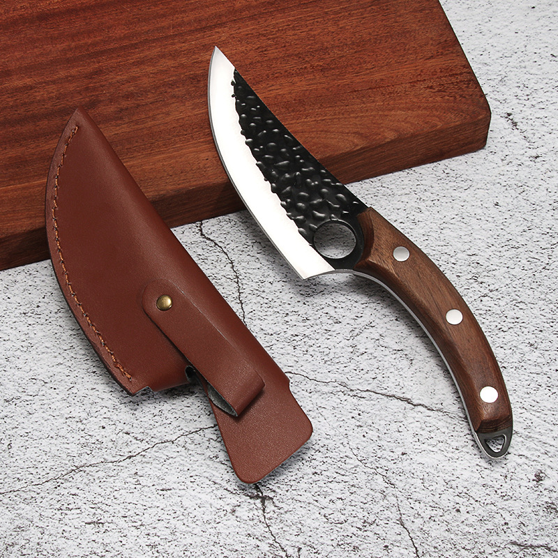 Hammer Pattern Slaughter Chef Knife Chinese Forging Kitchen Knife Household Bone Cutting Pick Bones Meat Cutting Knife
