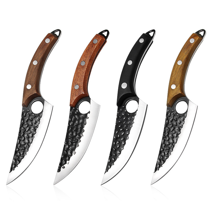 Hammer Pattern Slaughter Chef Knife Chinese Forging Kitchen Knife Household Bone Cutting Pick Bones Meat Cutting Knife