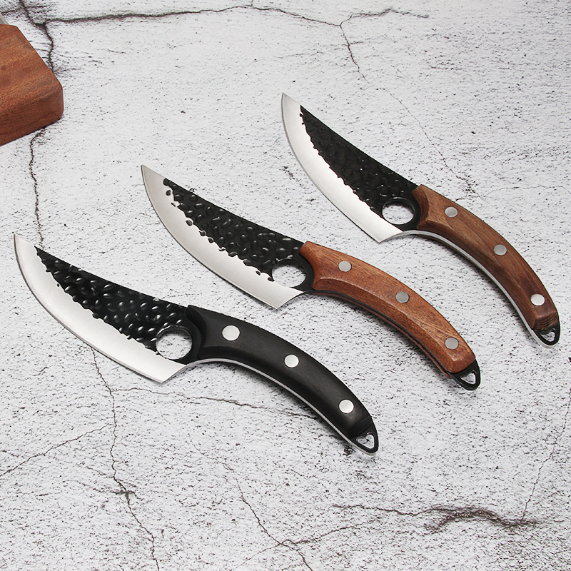 Hammer Pattern Slaughter Chef Knife Chinese Forging Kitchen Knife Household Bone Cutting Pick Bones Meat Cutting Knife