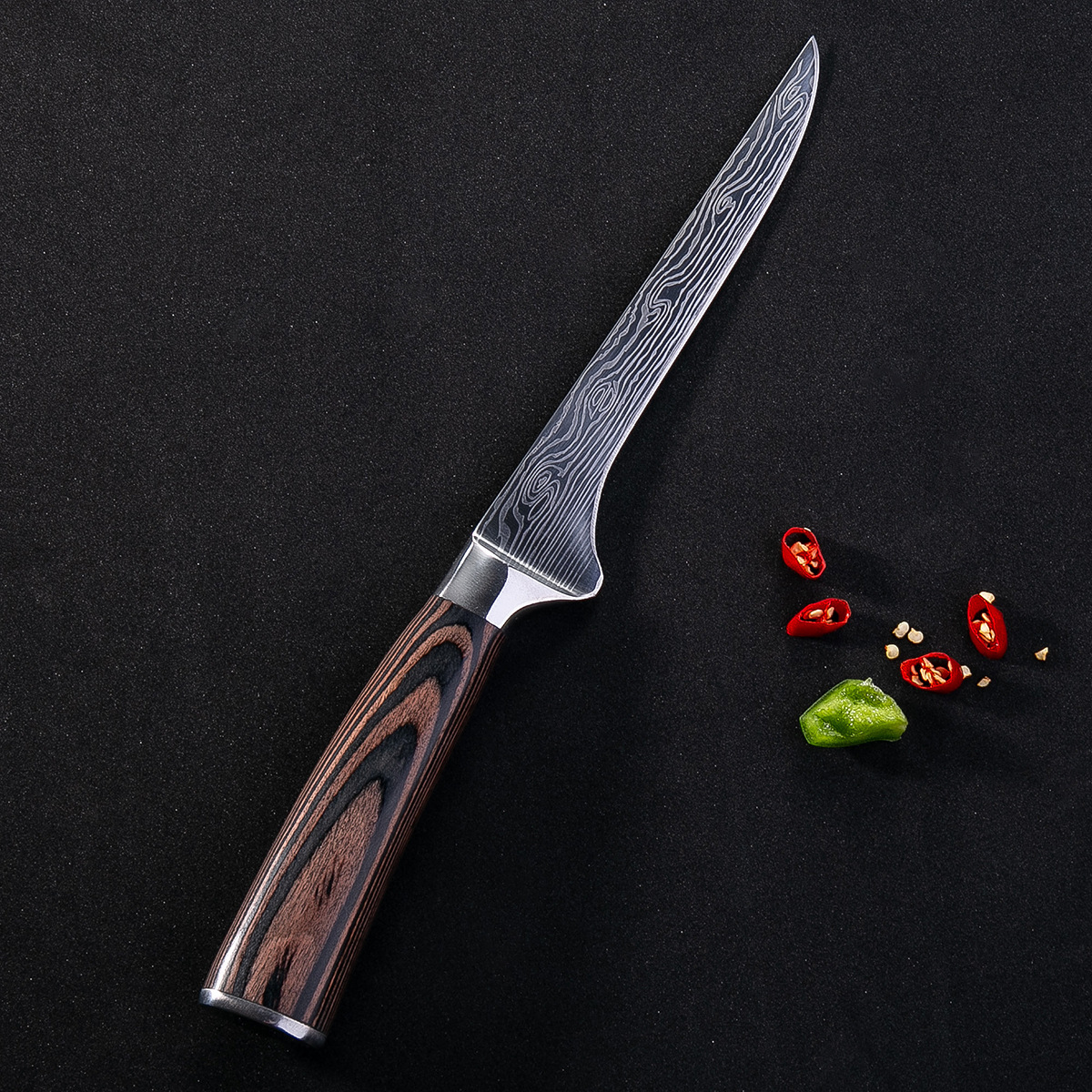 Chef Knife Japanese Knife Bread Knife Slicing Knife Fruit Knife Boning Knife Color Wooden Handle Kitchen Knife Set