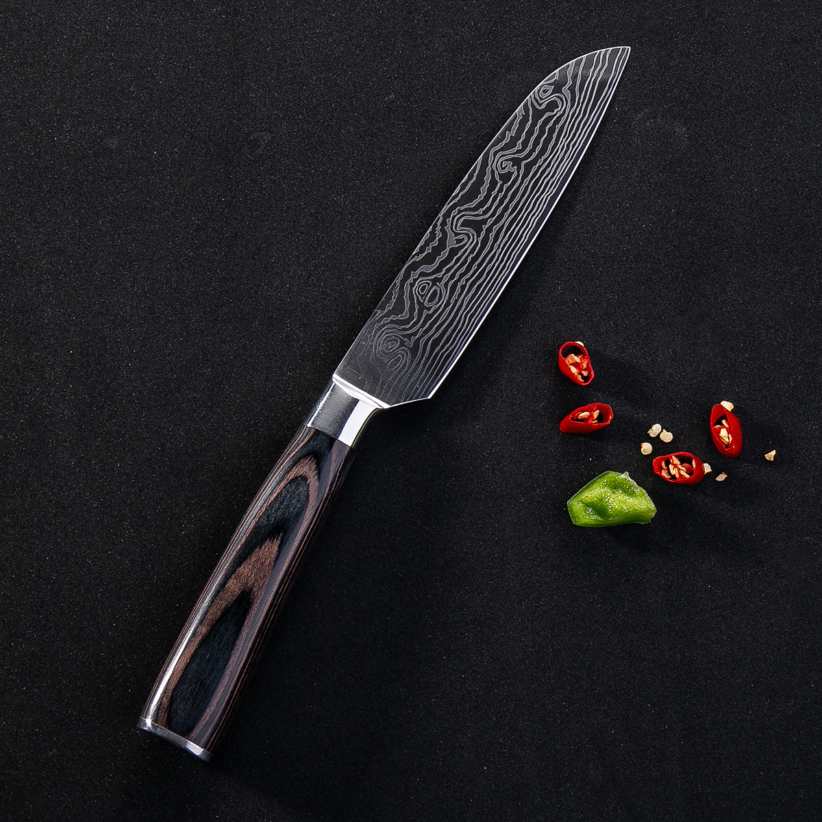 Chef Knife Japanese Knife Bread Knife Slicing Knife Fruit Knife Boning Knife Color Wooden Handle Kitchen Knife Set