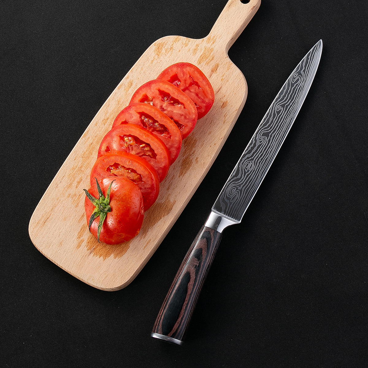 Chef Knife Japanese Knife Bread Knife Slicing Knife Fruit Knife Boning Knife Color Wooden Handle Kitchen Knife Set