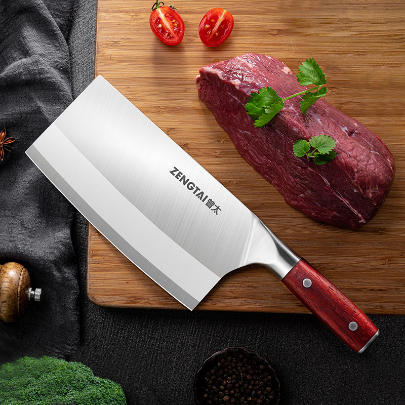 Steel Kitchen Knife Wooden Handle Meat Slice Chopping DualPurpose Knife Chef Knife Sharp Household Kitchen Knife