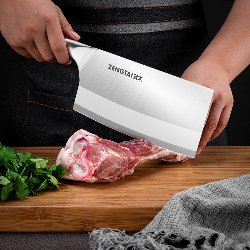 Steel Kitchen Knife Wooden Handle Meat Slice Chopping DualPurpose Knife Chef Knife Sharp Household Kitchen Knife