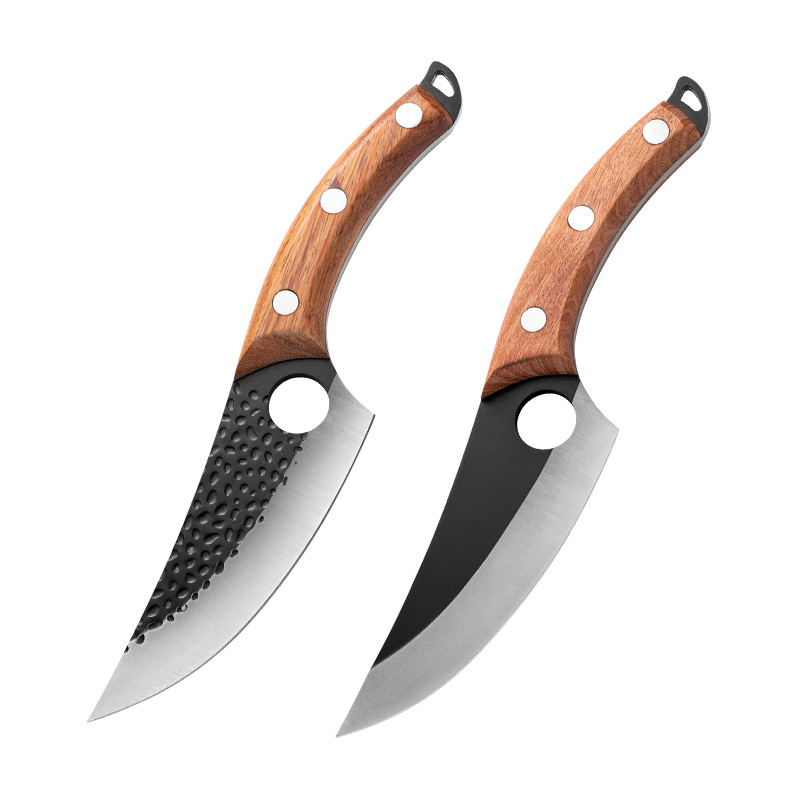 Machete Sever Knife Chef Knife Kitchen Knife Sliced Fish Killing Stainless Steel Boning Knife Forged Hammer Pattern