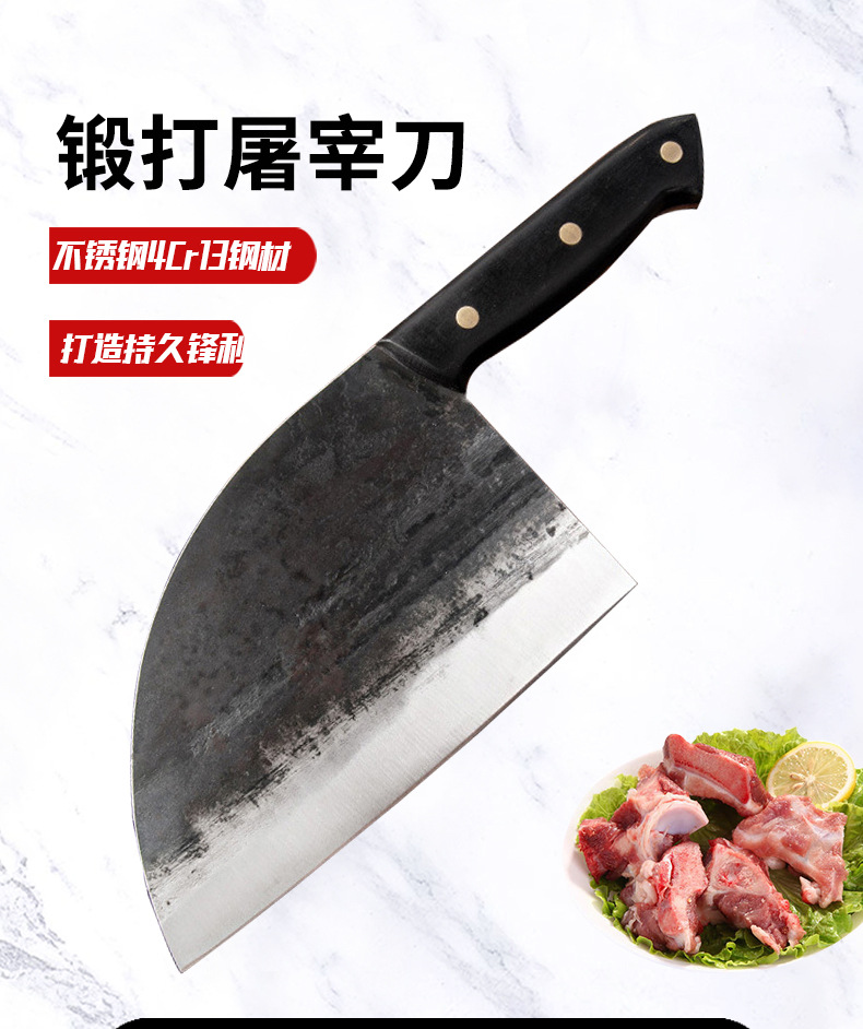 Hand-Forged Kitchen Knife Stainless Steel Kitchen Knives Sharp Butcher Butchers' Knife Chef Cut Bone Cleaver