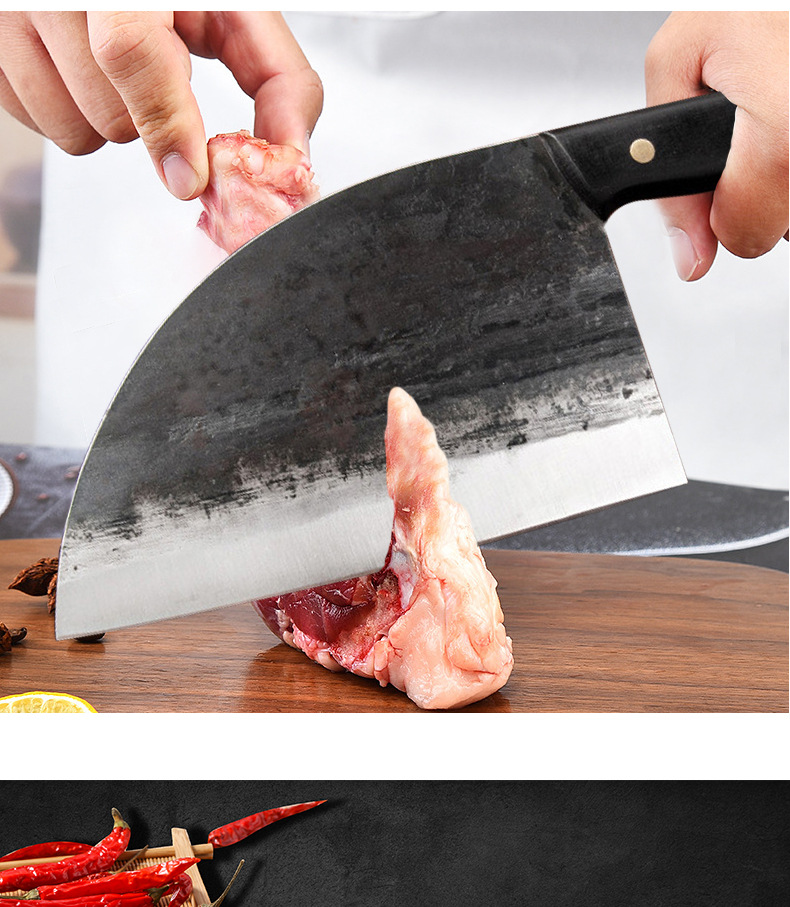 Hand-Forged Kitchen Knife Stainless Steel Kitchen Knives Sharp Butcher Butchers' Knife Chef Cut Bone Cleaver