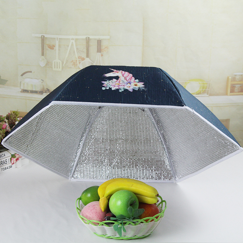 Thermal Food Cover Meal Table Rice Cover Household Cover Dish Cover Heating Dish Folding Cover One Product Dropshipping