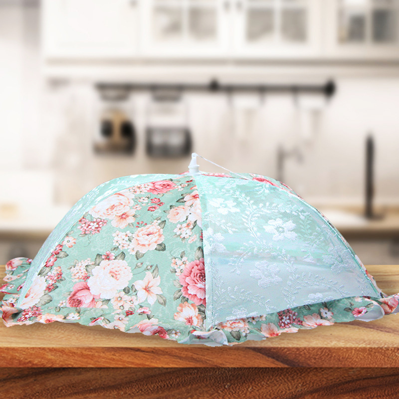 Anti-Fly Anti-Fouling Table Cover Food Cover 2019 Summer Fashion Lace Fabric Folding Dish Cover Factory Supply