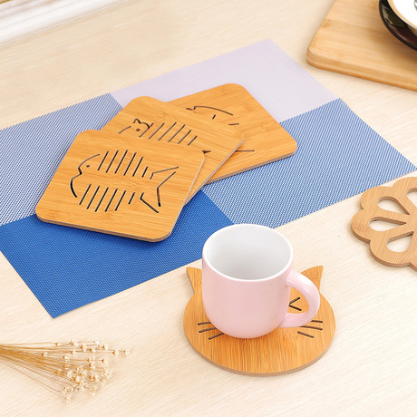 Wooden place mat heat mat Creative table mat plate mat household iron proof pot mat casserole bowl mat coasters
