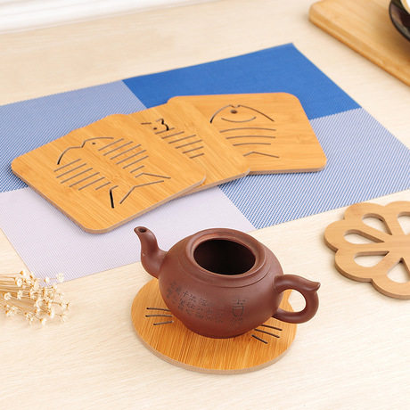 Wooden place mat heat mat Creative table mat plate mat household iron proof pot mat casserole bowl mat coasters