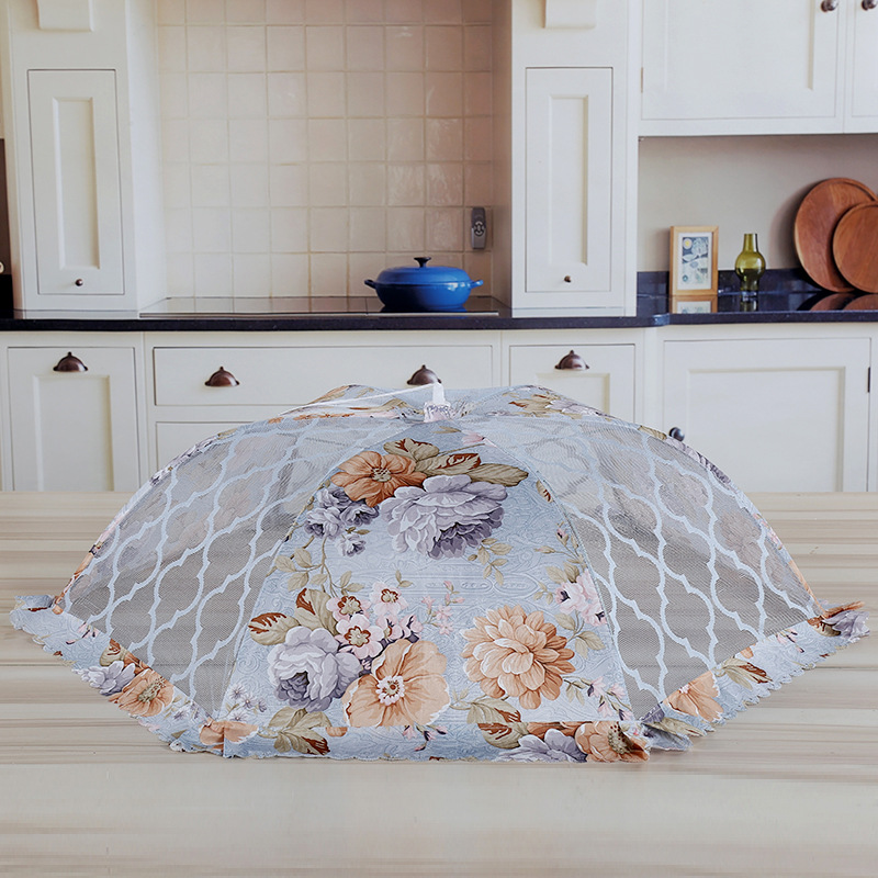 Natural Home 2019 Hot 20-Inch Lace Folding Vegetable Cover Dining Table Fly-Proof Food Cover Dust Cover Factory Wholesale