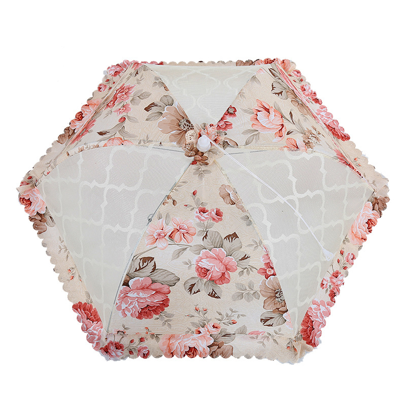 Natural Home 2019 Hot 20-Inch Lace Folding Vegetable Cover Dining Table Fly-Proof Food Cover Dust Cover Factory Wholesale