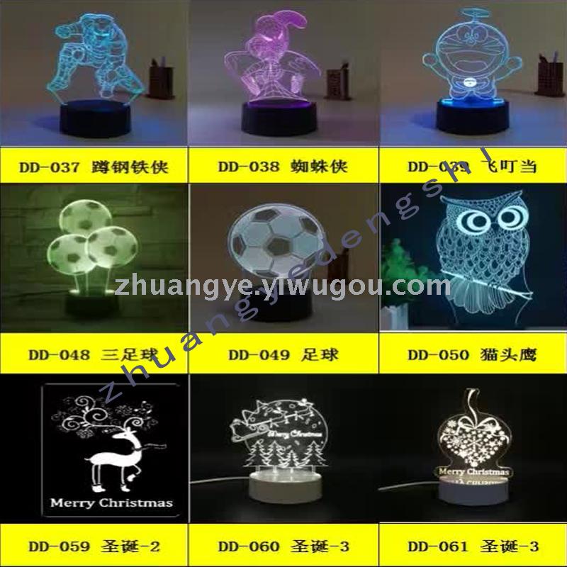 3D LED Table Lamps Desk Lamp Light Dining Room Bedroom Night Stand Living Glass Small Modern Next shark dolphin 9
