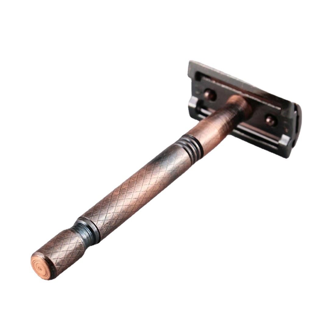 Factory Direct Sales Boutique Manual Copper Shaver Men&#039;s Shaver 5-Layer Blade Shaver Manual Shaver