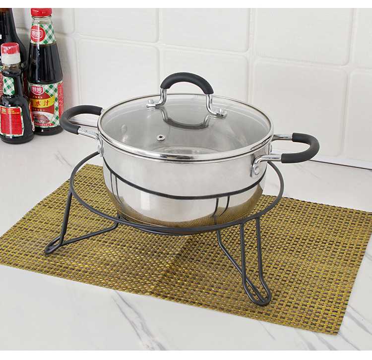 A substitute amazon kitchen supplies pan holder web celebrity insulated table stainless steel soup pan mat wholesale