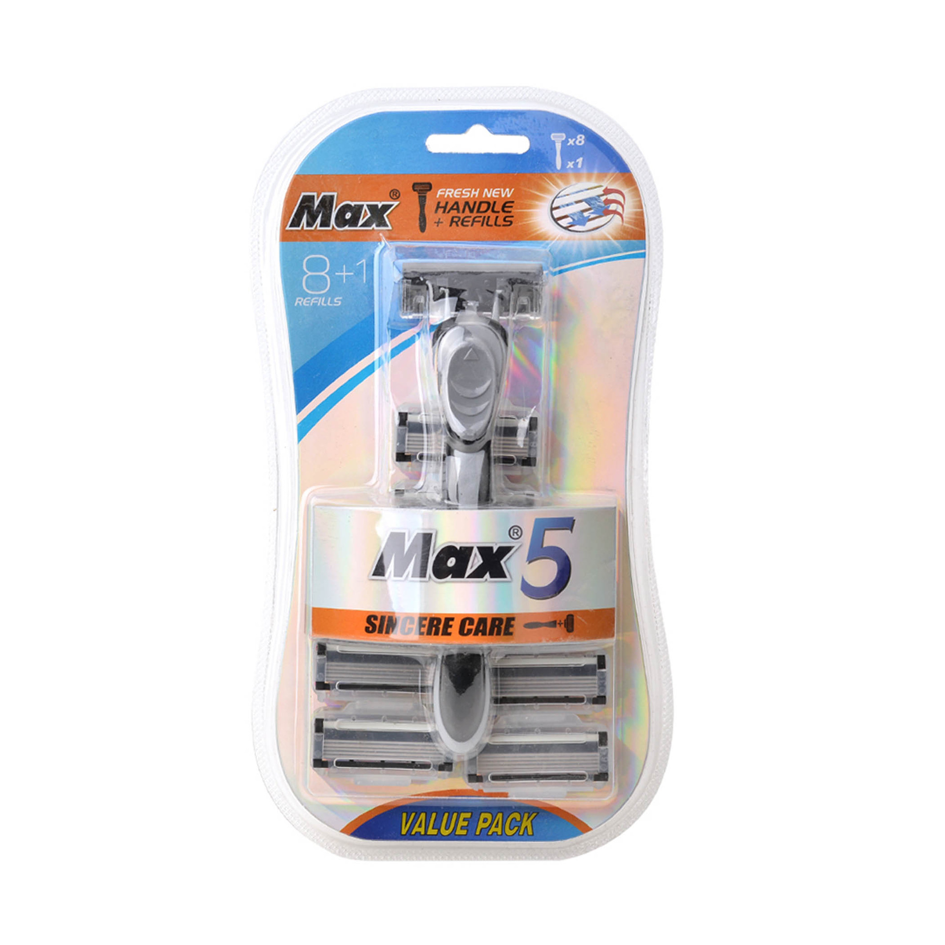 Max Men&#039;s Five-Layer Disposable Manual Shaver Induction Cutter Head Swedish Blade Old-Fashioned Razor Shaver Factory