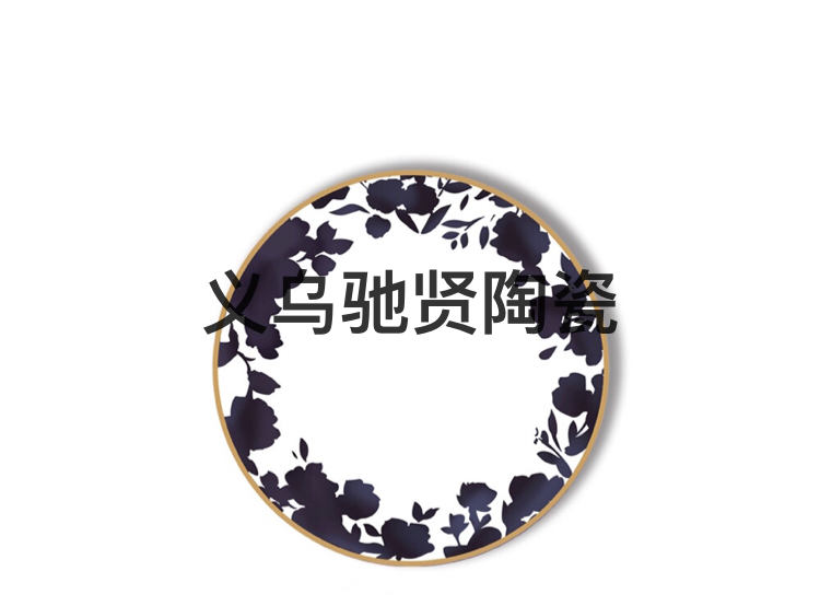 High Bone China Dish Ceramic Plate Western Cuisine Plate Hotel Table Display Tableware Daily Consumer Goods