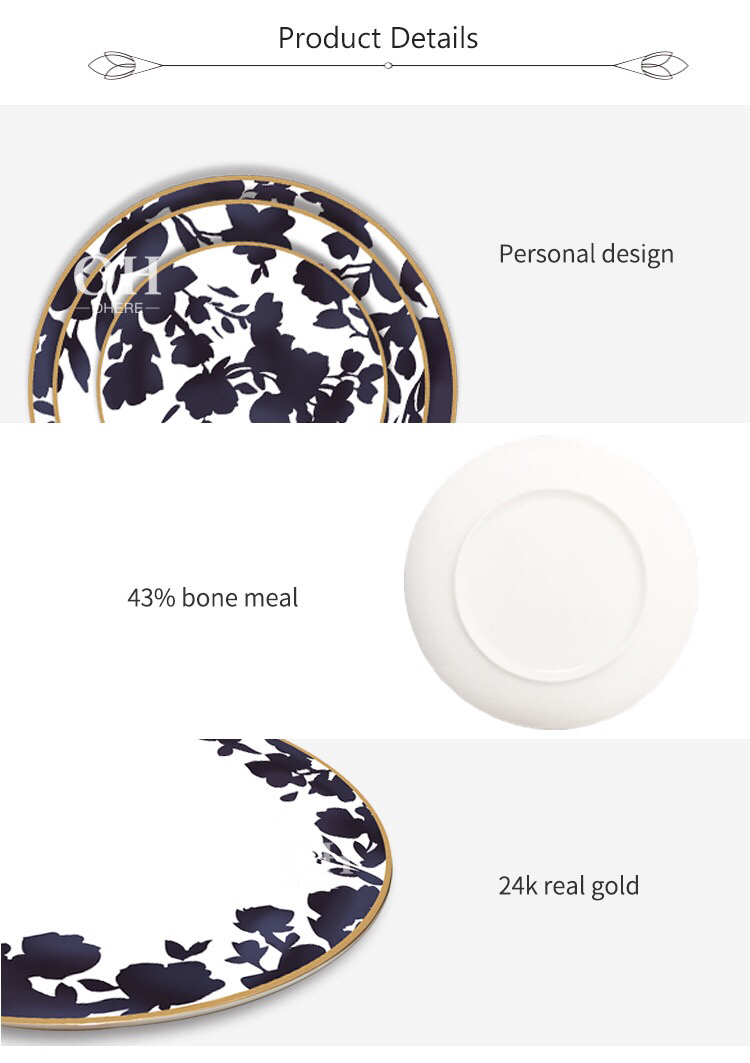 High Bone China Dish Ceramic Plate Western Cuisine Plate Hotel Table Display Tableware Daily Consumer Goods High Bone China Dish Ceramic Plate Western Cuisine Plate Hotel Table Display Tableware Daily Consumer Goods