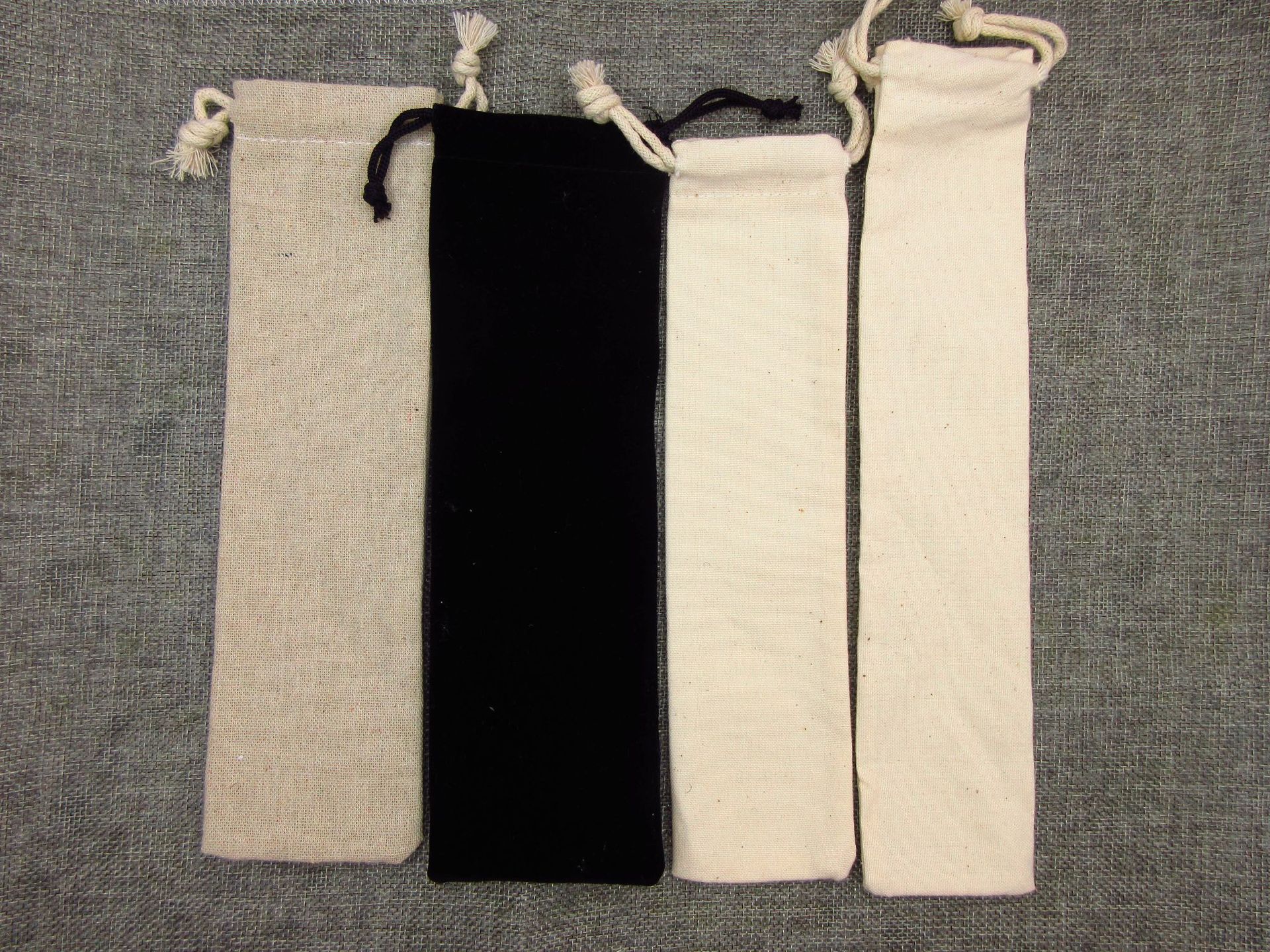 Straw Bag Stainless Steel Straw Glass Straw Special Bag Portable Tableware Bag Cotton and Linen Straw Bag Flannel Bag