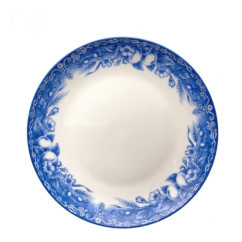 High Bone China Cutlery Tray Ceramic Western Cuisine Plate Table Decoration Large Tray Household Daily Tableware Cake Plate