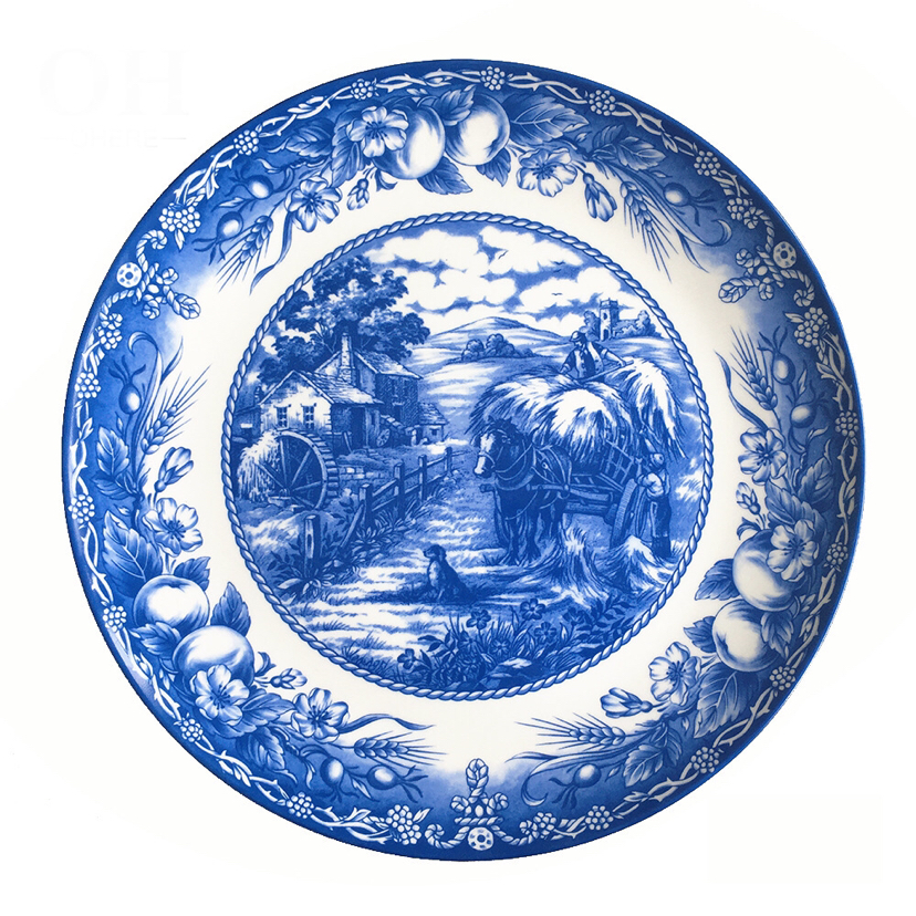 High Bone China Cutlery Tray Ceramic Western Cuisine Plate Table Decoration Large Tray Household Daily Tableware Cake Plate