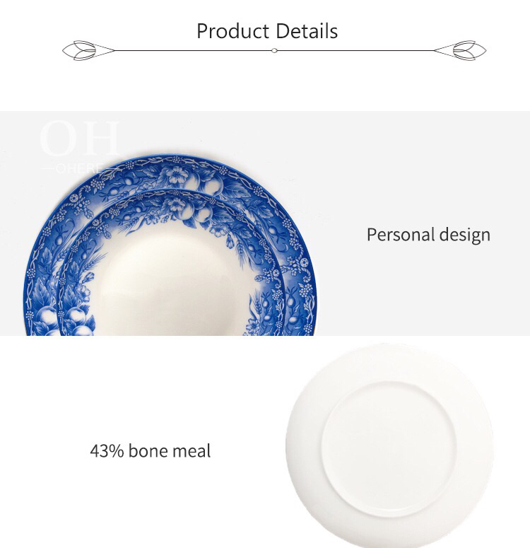 High Bone China Cutlery Tray Ceramic Western Cuisine Plate Table Decoration Large Tray Household Daily Tableware Cake Plate