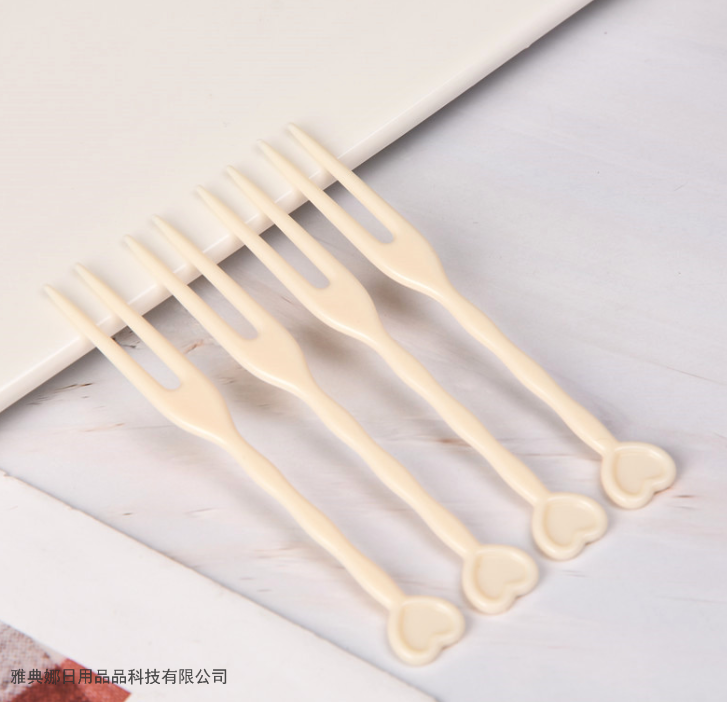 Disposable Moon Cake Knife and Fork Set Moon Cake Tableware Combination Fruit Cake Plastic Knife and Fork