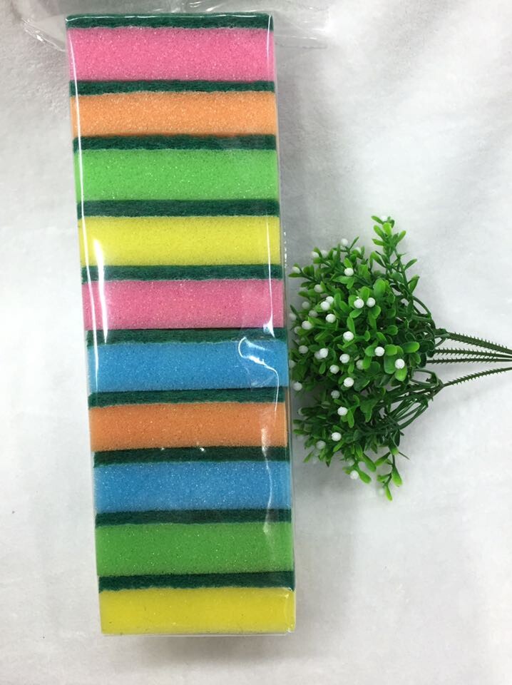 10*7*3 colored seaweed foam sponge scouring the dishes clean polishing cloth to clean sponge brush