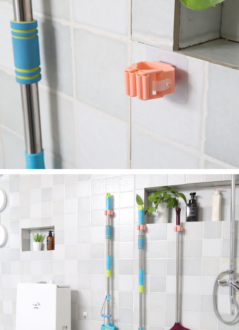 New strong Mop Clip Mop Rack without trace wholesale Mop hanger hook wholesale