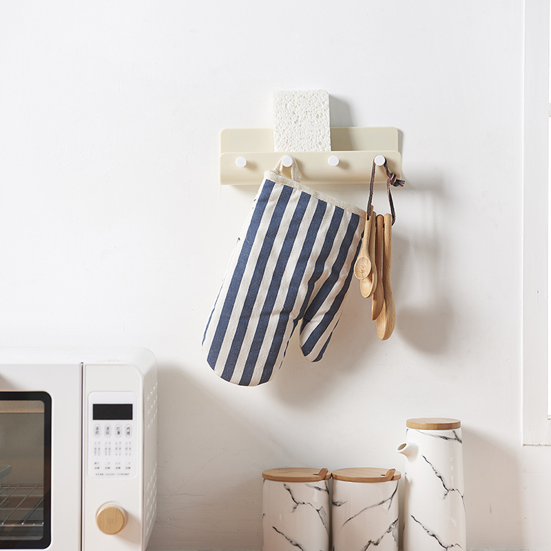 Simple U-type wall - mounted Object hook with 4-hook storage Rack Home Creative multi-purpose key hook