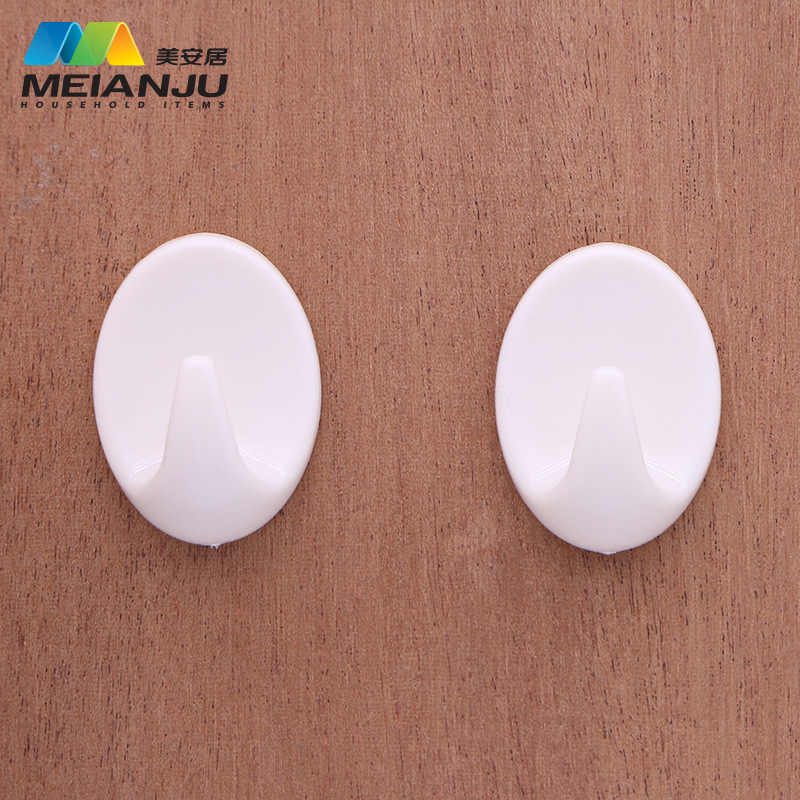 019 Strong adhesive hook small plastic hook in bulk White Yiwu Household Goods manufacturers direct sale batch