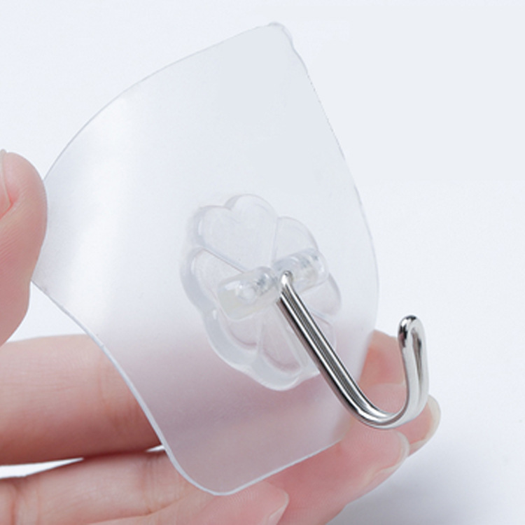Bathroom plastic multipurpose transparent strong nontrace adhesive hook kitchen wall as nonpunch nonnail adhesive hook