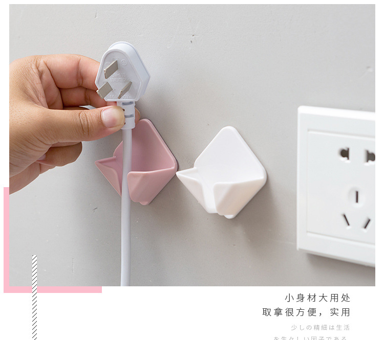 Plug Hook Hole-Free Strong Power Plug Wholesale Transparent Paste Wire Kitchen Socket Storage Rack Creative Plug Hook Hole-Free Strong Power Plug Wholesale Transparent Paste Wire Kitchen Socket Storage Rack Creative