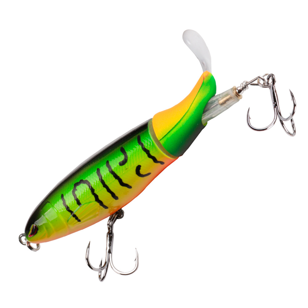 13G10cm Luya Bait Propeller Tractor Hard Bait Floating Pencil Lure Bait VIB Blood Groove Hook