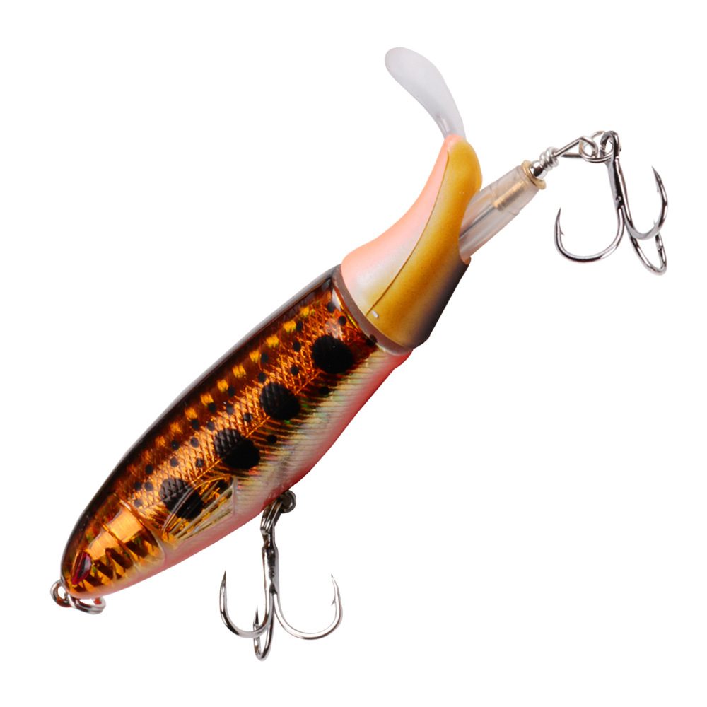 13G10cm Luya Bait Propeller Tractor Hard Bait Floating Pencil Lure Bait VIB Blood Groove Hook