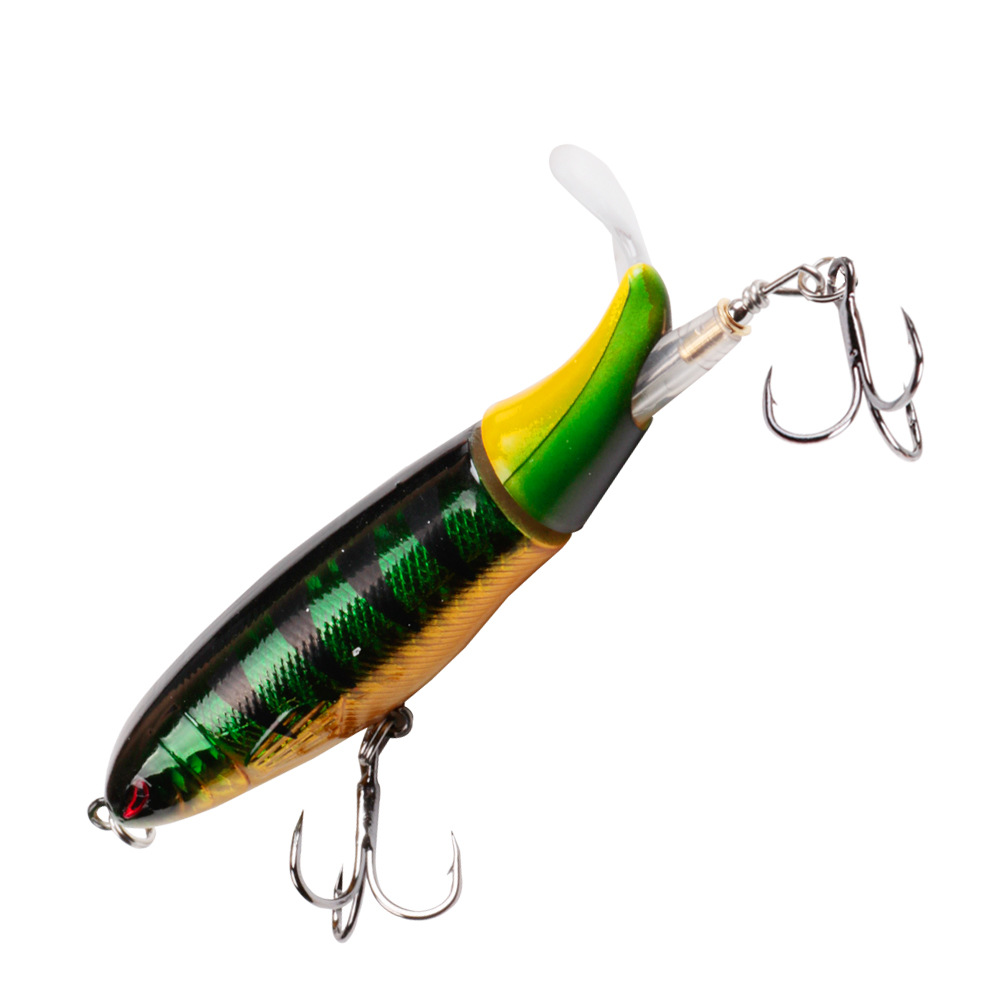13G10cm Luya Bait Propeller Tractor Hard Bait Floating Pencil Lure Bait VIB Blood Groove Hook
