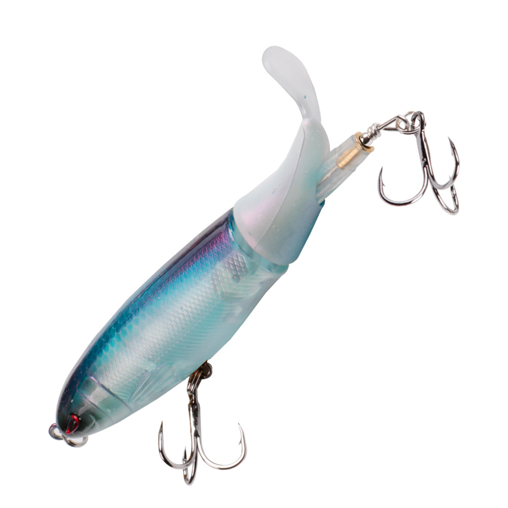 13G10cm Luya Bait Propeller Tractor Hard Bait Floating Pencil Lure Bait VIB Blood Groove Hook