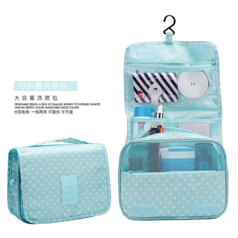 New style travel storage bag hook wash gargle bag hanging storage bag makeup bag folding hand finishing bag