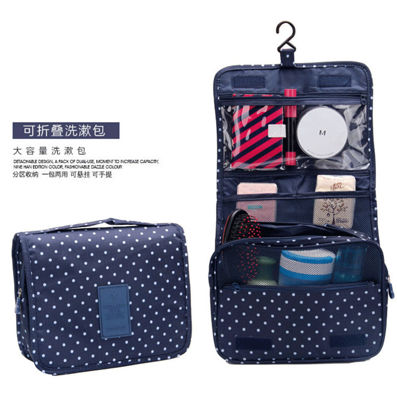 New style travel storage bag hook wash gargle bag hanging storage bag makeup bag folding hand finishing bag