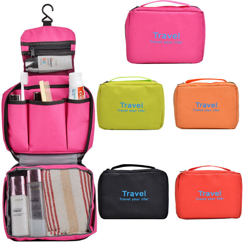 New hotel travel products waterproof hook letter wash gargle bag storage hanging bag portable finishing bag makeup bag