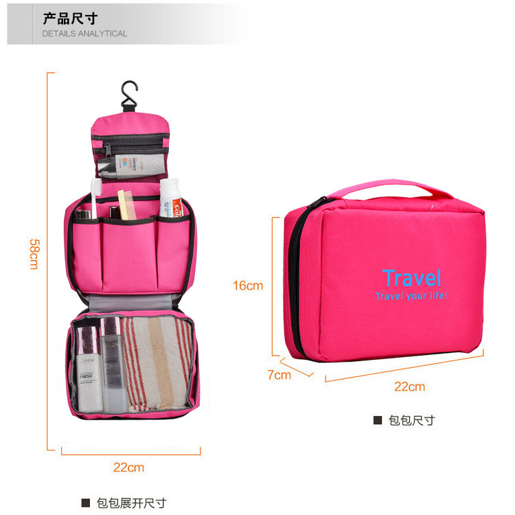 New hotel travel products waterproof hook letter wash gargle bag storage hanging bag portable finishing bag makeup bag