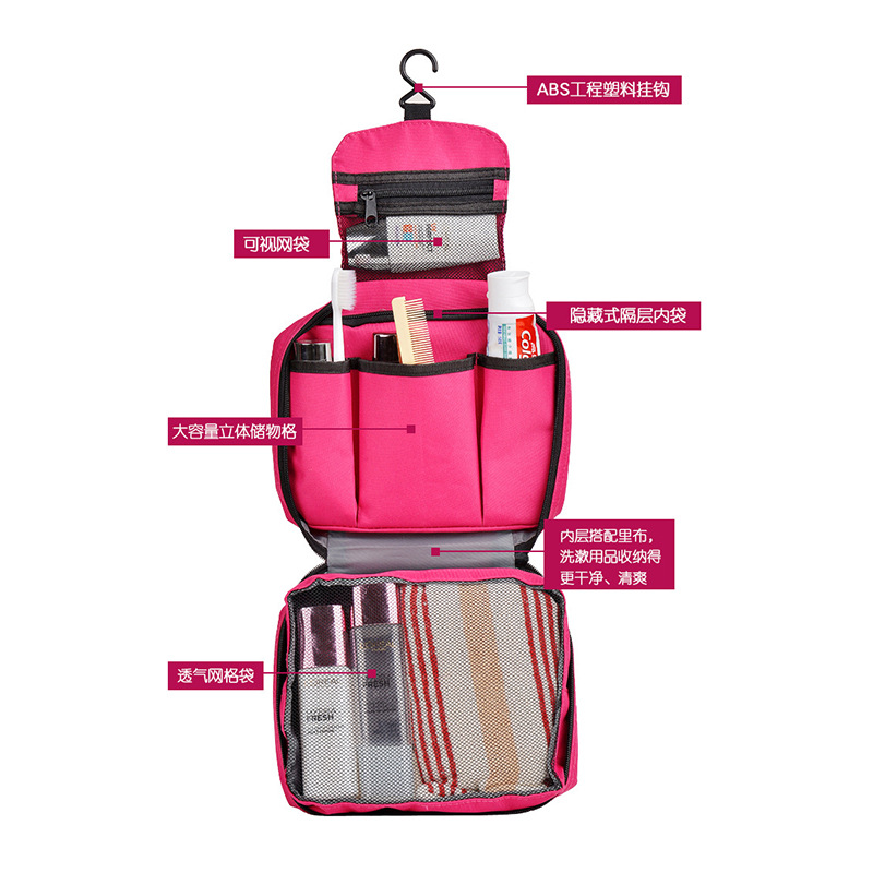 New hotel travel products waterproof hook letter wash gargle bag storage hanging bag portable finishing bag makeup bag